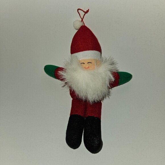 VTG Dan Brechner Santa Claus Plush Ornament 7" Stuffed Toy Christmas Tree Decor - Picture 1 of 8